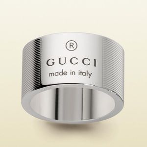 Gucci Mille ring sterling silver wide band ring
